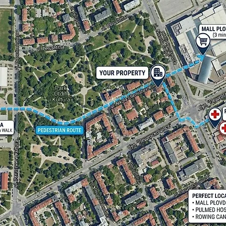Apartament Modern 1br With Private Garage Near Mall Plovdiv, Pulmed And Rowing Canal Płowdiw